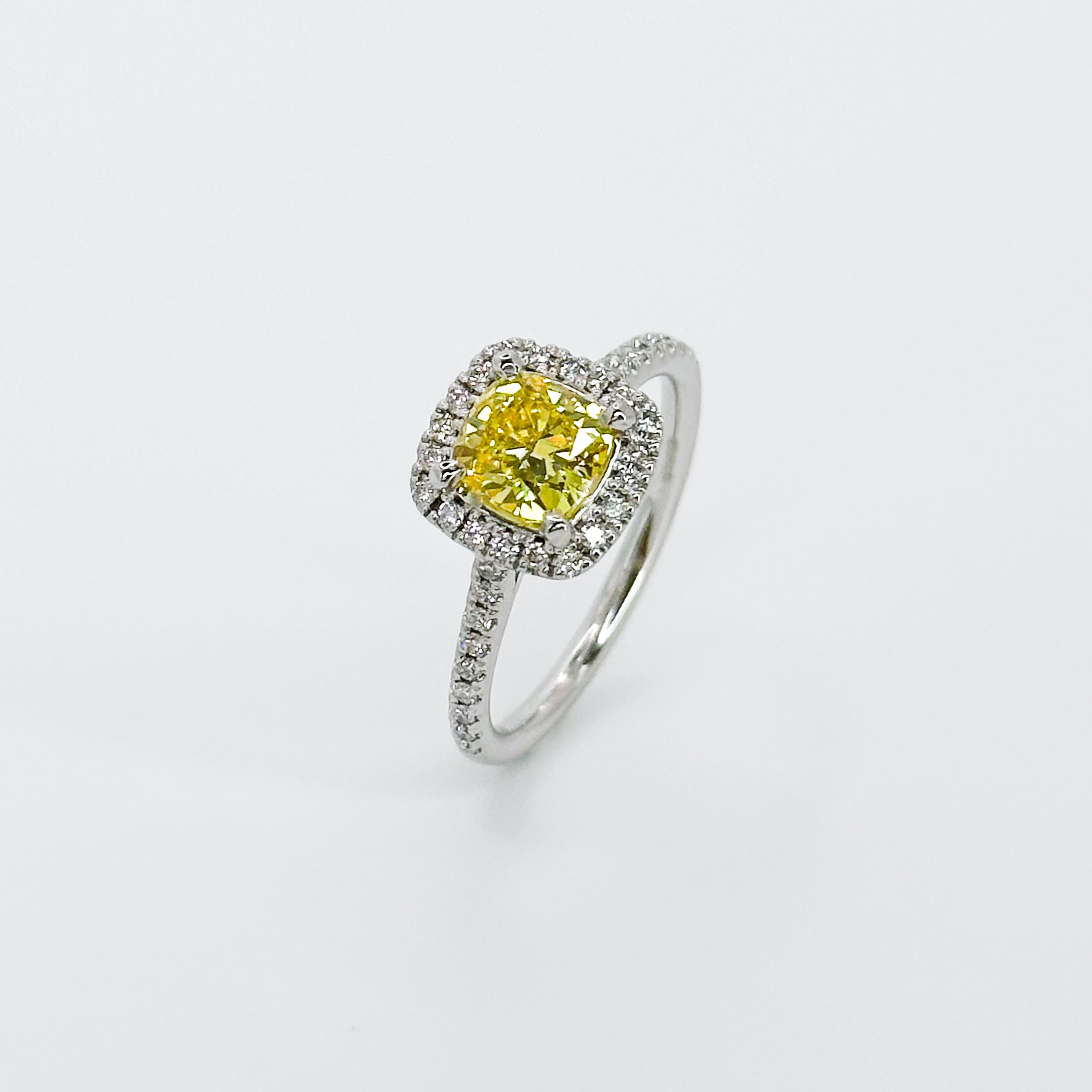 1.00ct Lab-Grown Fancy Yellow Diamond Ring