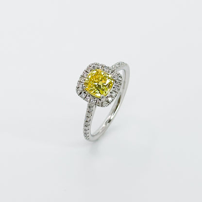 1.00ct Lab-Grown Fancy Yellow Diamond Ring